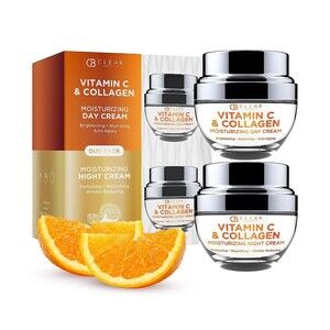 CB Clear Vitamin C & Collagen DAY/NIGHT Cream DUO Pack 2x 1.69 FL